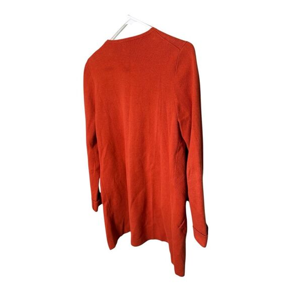 J Crew Womens Vanessa Sweater Jacket Open Front Blazer Size S Orange Cotton - Picture 7 of 8